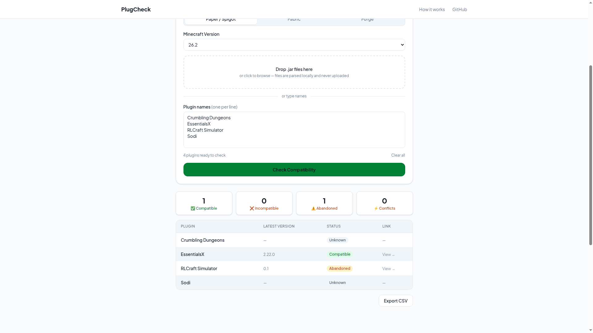 PlugCheck screenshot 2